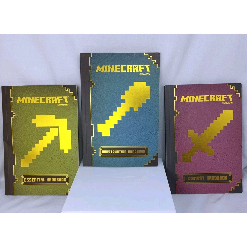 Minecraft Handbook Set Mojang (Combat, Construction,‎ Essential) 2015